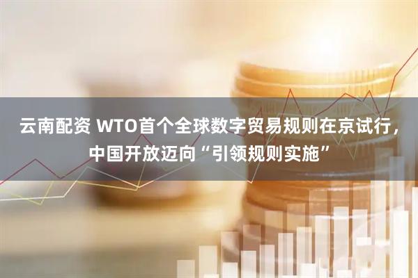 云南配资 WTO首个全球数字贸易规则在京试行，中国开放迈向“引领规则实施”