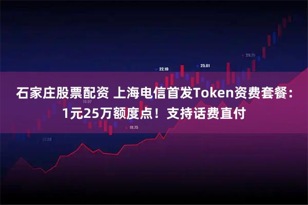 石家庄股票配资 上海电信首发Token资费套餐：1元25万额度点！支持话费直付
